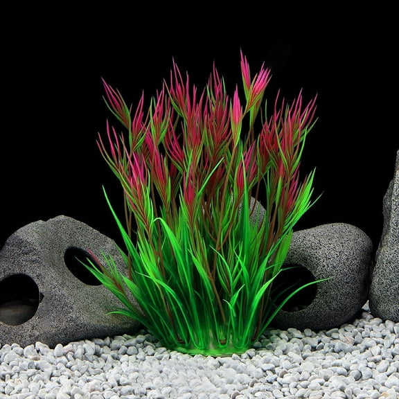 Miyuadkai Claerance! Watermelon Red Plastic Aquarium Plants - Vibrant Fish Tank Landscaping Decor with Realistic Design