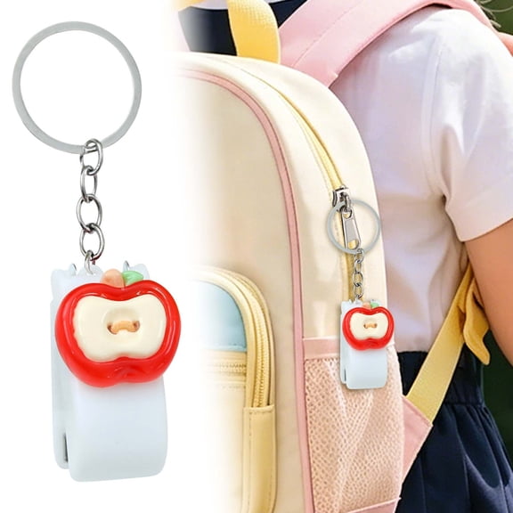 Miyuadkai Cute Stapler with Keychain, Portable Small Stapler for Studants and Kawaii Animal Lovers, Cartoon Mini Stapler for sch-ol, Compact Paper Stapler