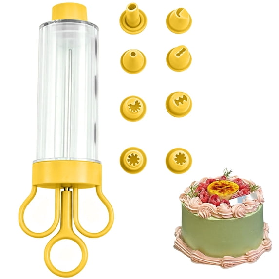 Miyuadkai Deviled Egg Filler Tool, with 8 Piping Tips, for Even and Accurate Filling, with Comfortable Grip Handle, Plastic Reusable Non-Stick, Easy to Clean