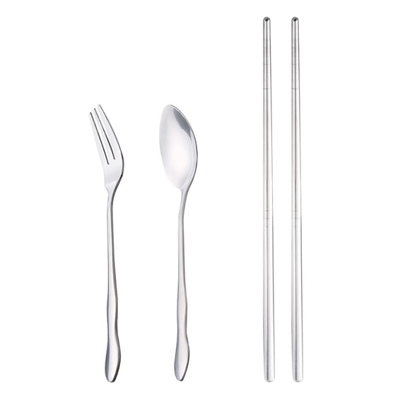 Miyuadkai Dinnerware Sets Clearance Portable Folding Travel Dinnerware Set Stainless Steel Tableware Camping tools Kitchen Organizers and Storage Red