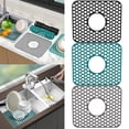 thumbnail image 1 of Miyuadkai Drain Rack Clearance Silicone Kitchen Sink Protector Mat Folding Heat Non Slip Kitchen Sink Mats Grid Accessory Farmhouse Stainless Steel Porcelain Sink Kitchen Organizers and Storage Grey, 1 of 12