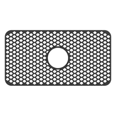 Miyuadkai Drain Rack Clearance Silicone Kitchen Sink Protector Mat Folding Heat Non Slip Kitchen Sink Mats Grid Accessory Farmhouse Stainless Steel Porcelain Sink Kitchen Organizers and Storage Black
