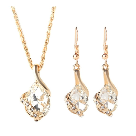 Miyuadkai Earrings Bib Multicolor Womens Women's Earrings Necklace Jewelry Gift Mixed Chain Style Necklaces Pendants Jewelry White One Size