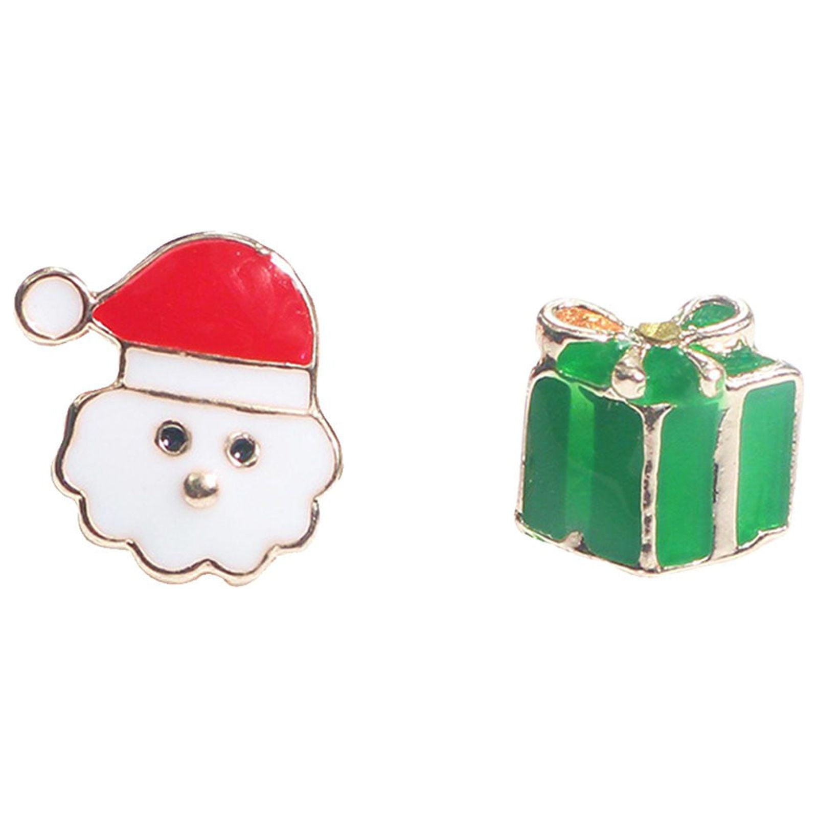 Miyuadkai Earrings Women Christmas Stud Earrings Santa Bell Snowflake