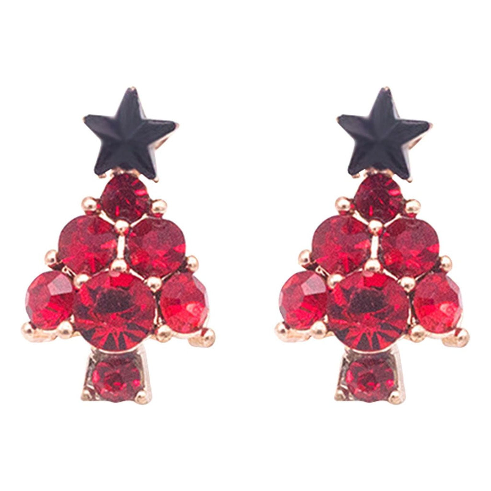 Miyuadkai Earrings Women Christmas Stud Earrings Santa Bell Snowflake
