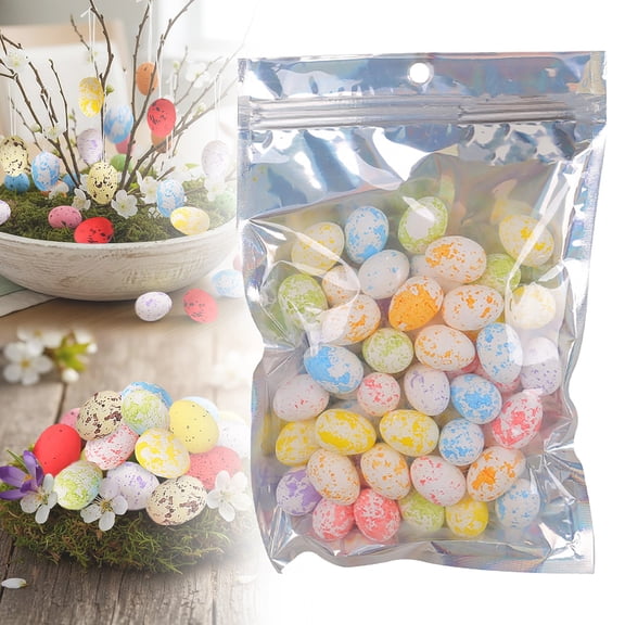 Miyuadkai Easter Mini Egg Ornaments Set A – 50 Pcs Colorful Spotted Egg Diy Craft Kit For Home Decoration & Spring Festival