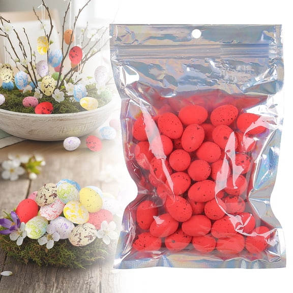 Miyuadkai Easter Mini Egg Ornaments Set D – 50 Pcs Colorful Spotted Egg Diy Craft Kit For Home Decoration & Spring Celebration