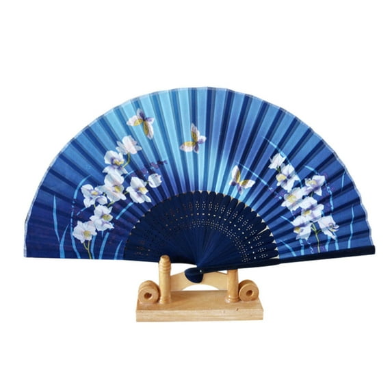 Miyuadkai Fans Clearance Pattern Folding Dance Wedding Party Lace Silk Folding Hand Held Flower Fan A Room Decor A
