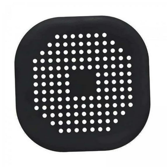 Miyuadkai Floor Drain Filter, Hair Drain Catcher Square Drain Cover for Shower Silicone Hair Stopper with Suction Cup Easy to Install Suit for Bathroom Bathtub Kitchen, 1*Floor Mat