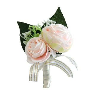 Baywell Wrist Corsages for Wedding (Set of 2), Blush & Pink Corsages with  Ribbon for Wedding Mother of Bride and Groom, Prom Flowers 