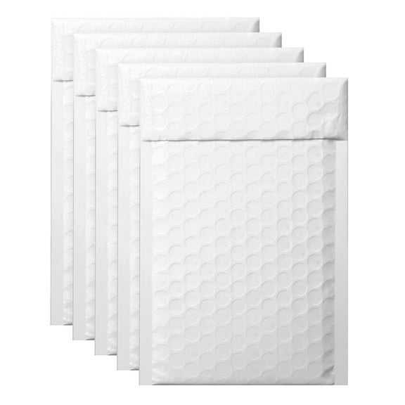 Miyuadkai Gift Bags Self-Seal Gift Bubble Air with Mylar Envelopes Lined Express 5Pcs Mailer tools & Home Improvement Storage White one Size