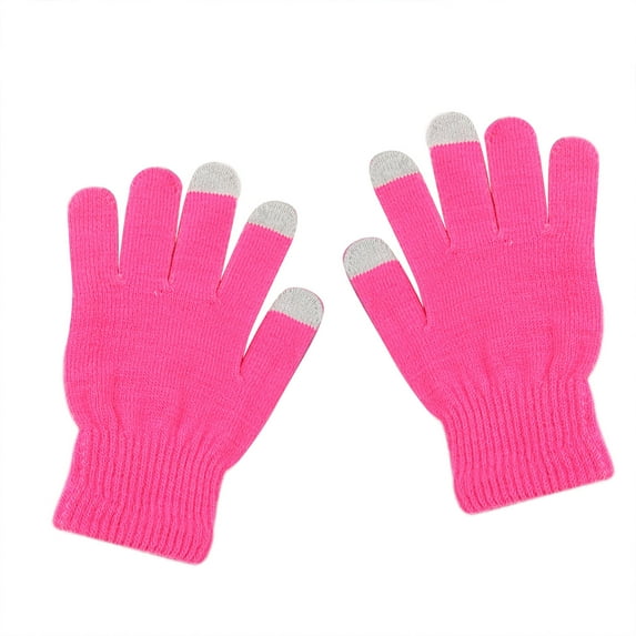 Miyuadkai Gloves Mittens Slip Solid Men's And Women's Show Knitted Gloves Wool Non Finger Gloves Cycling Color Gloves Accessory Pink