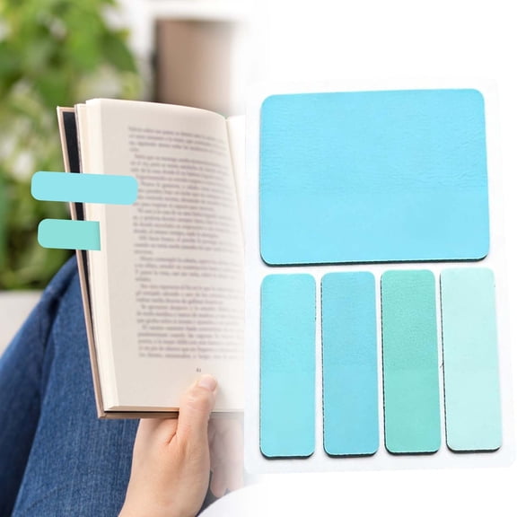 Miyuadkai Gradient Color Coded Index Stickers, PET Reading and Organizing Sticky Notes, Ofice Document Page Labels, 09 Azure