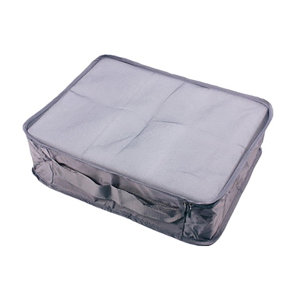 Miyuadkai Gray Large Fabric Storage Bag, Drawstring Organizer for Clothes Household Items