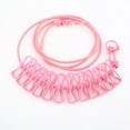 thumbnail image 1 of Miyuadkai Hangers Clearance Sales Portable Travel Clothesline with 12Pcs Clothespins Travel Gadgets for Outdoor and Indoor Use Pink, 1 of 1