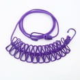 thumbnail image 1 of Miyuadkai Hangers Clearance Sales Portable Travel Clothesline with 12Pcs Clothespins Travel Gadgets for Outdoor and Indoor Use Purple, 1 of 6