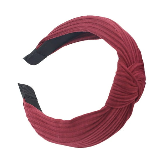 Miyuadkai Heardband Women Fashion Headband Hairband Bow Knot Tie Headwrap Hair Band Hoop accessories Red