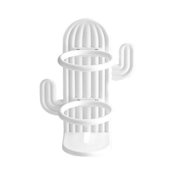 Miyuadkai Home Storage Clearance Perforation Cactus Toothbrush Holder Storage Rack Wall Mounted Drain Electric Toothbrush Holder Room Decor White