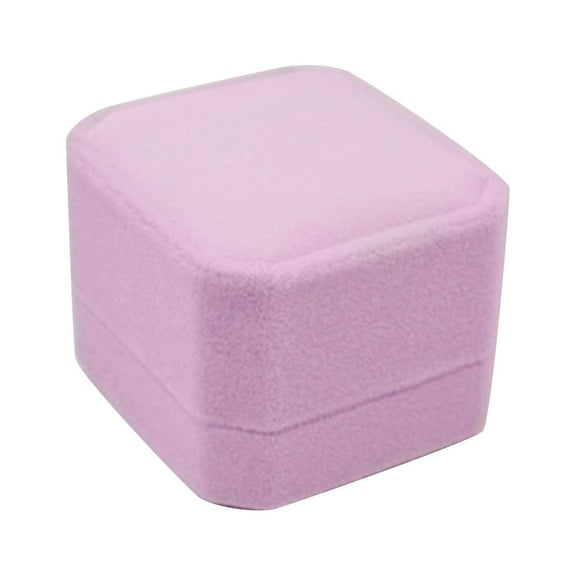 Miyuadkai Jewelry Box Clearance Sales 4X5X5.5Cm Jewelry Gift Box Engagement Wedding Ring Boxes Jewellery Packaging Velvet Ring Boxes Pink