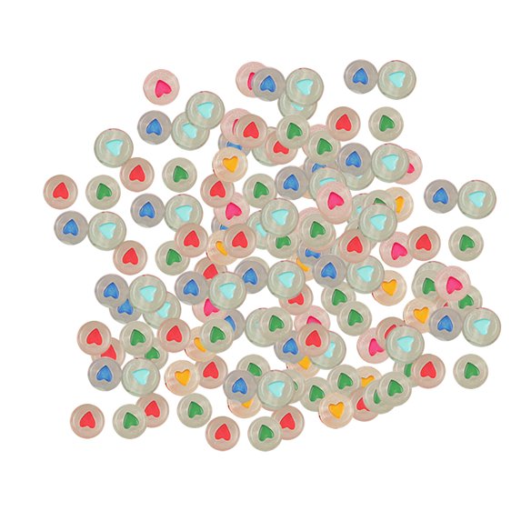 Miyuadkai Jewelry Clearance Acrylic Luminous Flat Bead Hanging Ornament Resin Diy Process Production Beads A