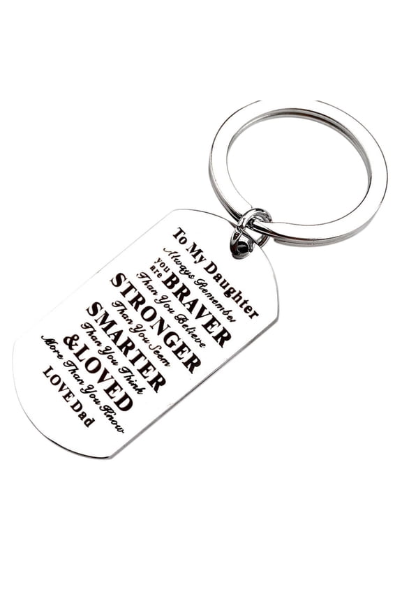 Keychains Clearance Titanium Steel Keychain For her's Day Gift Birthday Present Stainless Keychai jewelry A