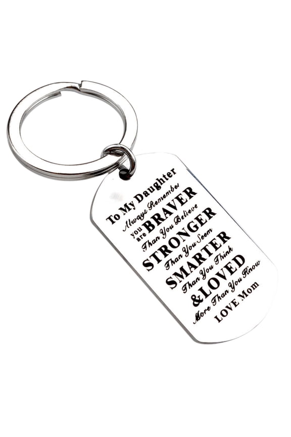 Keychains Clearance Titanium Steel Keychain For her's Day Gift Birthday Present Stainless Keychai jewelry B