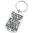 thumbnail image 1 of Miyuadkai Keychains Gifts For Daughter From Mom Dad her Inspirational Stocking Stuffers For Her From Teen Adult Women Teenage Girls Kids Birthday Gradation Wedding Presents Jewelry Silver One Size, 1 of 7