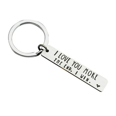 Miyuadkai Keychains Personalised Love KeychainA Durable Gift I Birthday For Him/Her Win You I More End The Keychains Jewelry A One Size