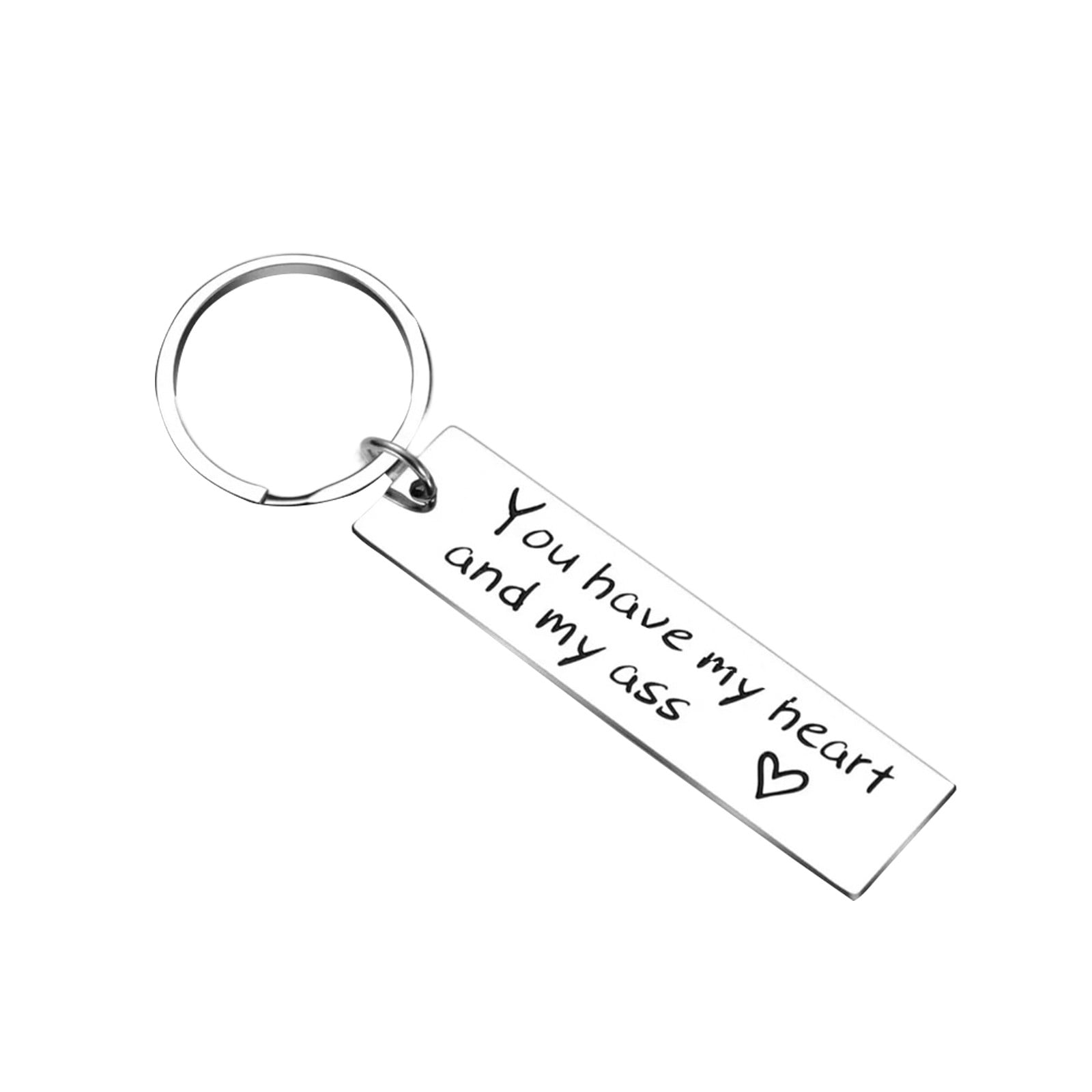 Portachiavi I Love You More – Frase The End I Win, Acciaio Inox, Regalo San Valentino