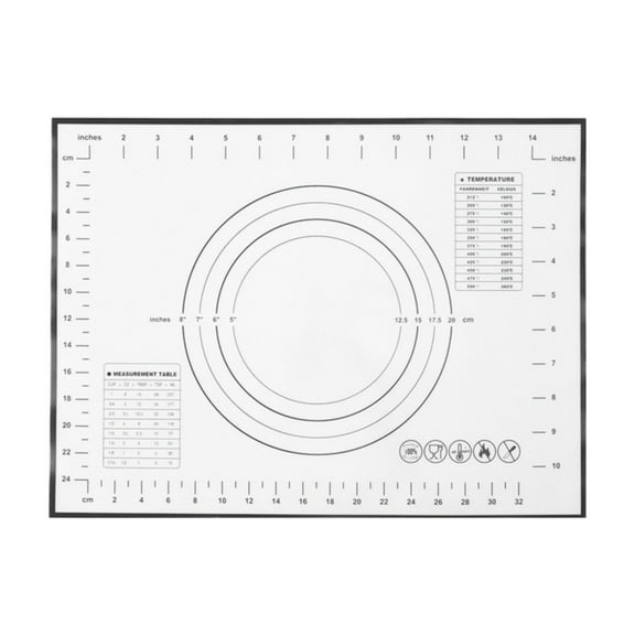 Miyuadkai Kneading Pad 40*30*0.04Cm Black, Non Slip Silicone Mat Extra Large with Measurements for Silicone Baking Mat Counter Mat Dough Rolling Mat Oven Liner, 1 Dough Pad