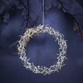 thumbnail image 1 of Miyuadkai LED Light Wreath 12 Inch with 80 Warm White Twinkling Lights, Battery Operated Gold Wire Mesh Wreath for Front Door Christmas Halloween Decor Summer Wreaths for Front Door, 1 of 9