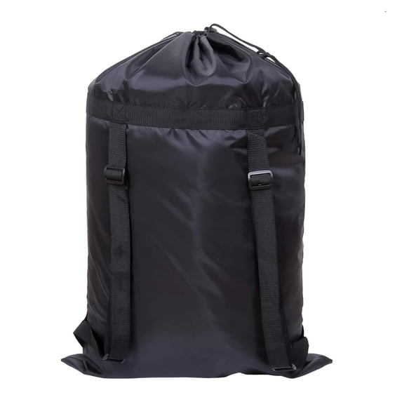 Miyuadkai Laundry Bag Black Backpack Laundry Bag with Shoulder Straps Large Travel Backpacks Extrawith Drawstring Closure for College Travel Laundromat Apartment Outdoor Storage Black