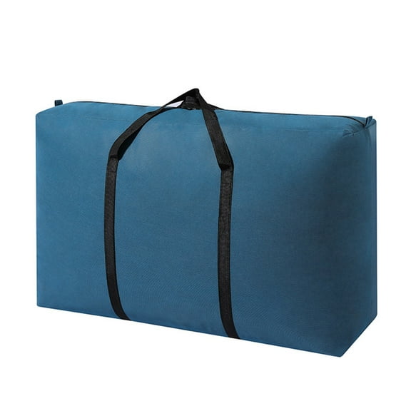 Miyuadkai Laundry Bag Extra Large Duffel Storage Bag Quality Heavy Duty Cloth Storage Bag Organizer with Handles & Zippers for Clothing Comforters Holiday Decorations Storage Blue