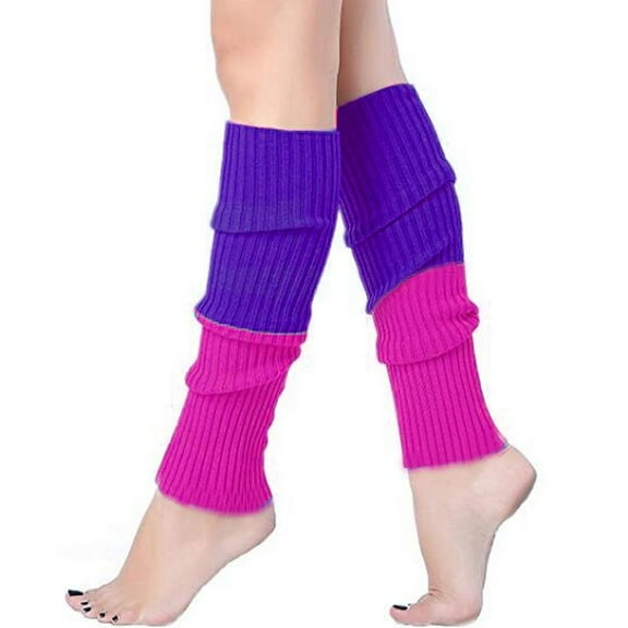 Miyuadkai Leg Warmer Women Boot Warmer Knit Leg Stockings accessories Purple