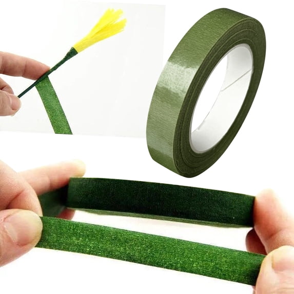 Miyuadkai Light Green DIY Craft Washi Tape, 8x2 cm Green Paper Tape for DIY Handmade, Perfect for Summer Craft Projects and Card Making