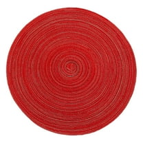 Miyuadkai Linen and Cotton Insulation Pad, Round Placemats Attractive Washable Round Placemats for Kitchen Table 15 Inch Round Table Mats, a Linen Insulation Pad