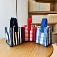 thumbnail image 1 of Miyuadkai Lunch Bag On Sale Clearance Plaid Canvas Bag Mini Portable Small Square Bag Going Out Portable Storage Bag Fashion Simple Lunch Bag B, 1 of 7