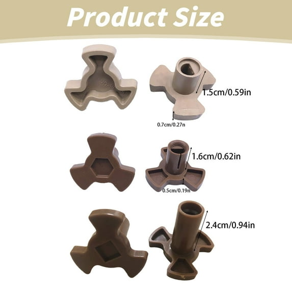 Miyuadkai Microwave Oven Turntable Y-Shaped Bracket Type A, Microwave Turntable Replacement Parts Y Shaped Drive Hub & Glass Tray Adapter for Smooth Rotation, 1 Microwave Oven Bracket * 2