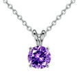 thumbnail image 1 of Miyuadkai Necklaces Clic Round Brilliant Cut Diamond Rabbit Pendant Necklace Rhinestone Necklace Silver Plated Necklace For Women Jewelry Purple One Size, 1 of 7
