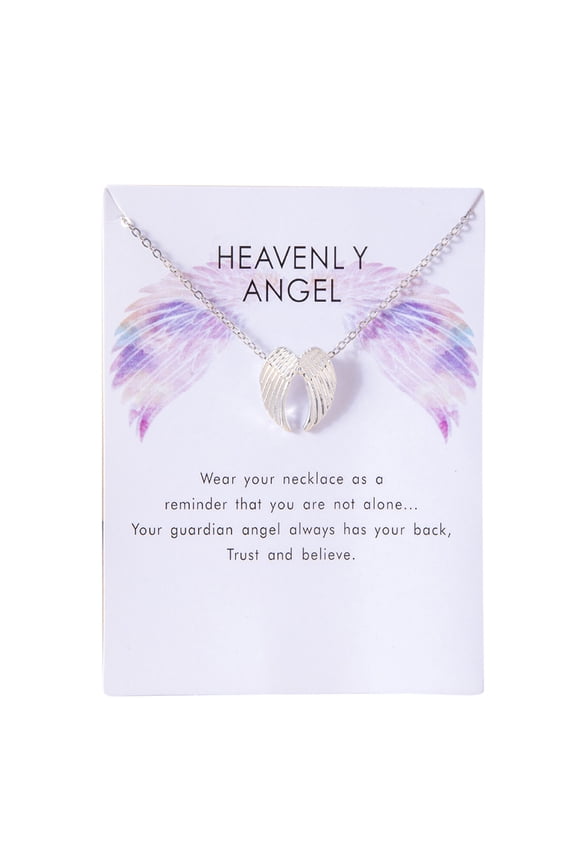 Necklaces Gold Plated Pendant Necklace Angel Wing Pendant Layering Necklaces Gold Necklaces For Women Jewelry Silver One Size