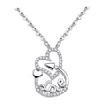 thumbnail image 1 of Miyuadkai Necklaces Love Heart Necklace Silver With Diamond Adjustable Love Heart Pendant Necklaces Jewelry For Women Wife Mom Daughter Jewelry Gift Jewelry Silver One Size, 1 of 7