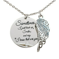 Miyuadkai Necklaces,Pendants Clearance Sales Wing Just You” Angel Love Say “I Necklace Sometimesi The That And Was Diamond Encrusted K Now Necklaces Pendants Silver