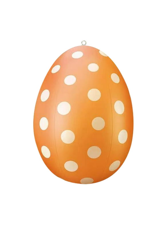 Miyuadkai Party Clearance Decorations 16 inch Giant Egg Easter inflatable Ball Outdoor Ornament inflatable Easter Ornament Outdoor Garden Pendant Ornament Orange