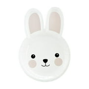 Miyuadkai Party Favors Clearance Guest Bunny Easter Tableware Set Disposable Paper Plates Napkins Cups Tablecloth Cutlery for Easter Party Decoration Kids Birthday Party and Party Supplie Home Decor A