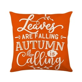 Happy Fall Pillow Covers Fall Decor Pumpkin Maple Leaf Farmhouse Fall Pillows Decorative Pillow Covers for Fall Home Decor Outdoor Pillows Linen Fabric PillowCase for Couch Bed Walmart