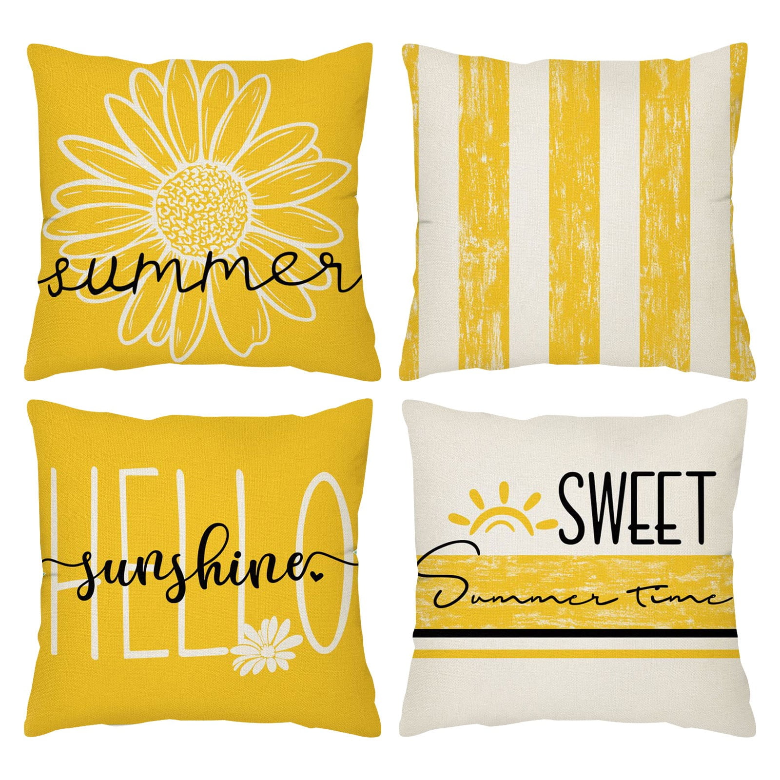 Miyuadkai Pillows Clearance 4Pc Sweet Summer Sunshine Refreshing Lemon