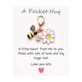 thumbnail image 1 of Miyuadkai Pocket Hug Card with Bee and White Daisy, Pocket Hug Cute Charms Flower Butterfly & Themed Keychains Heartwarming Blessing Creative Small Pendants, 1 of 4