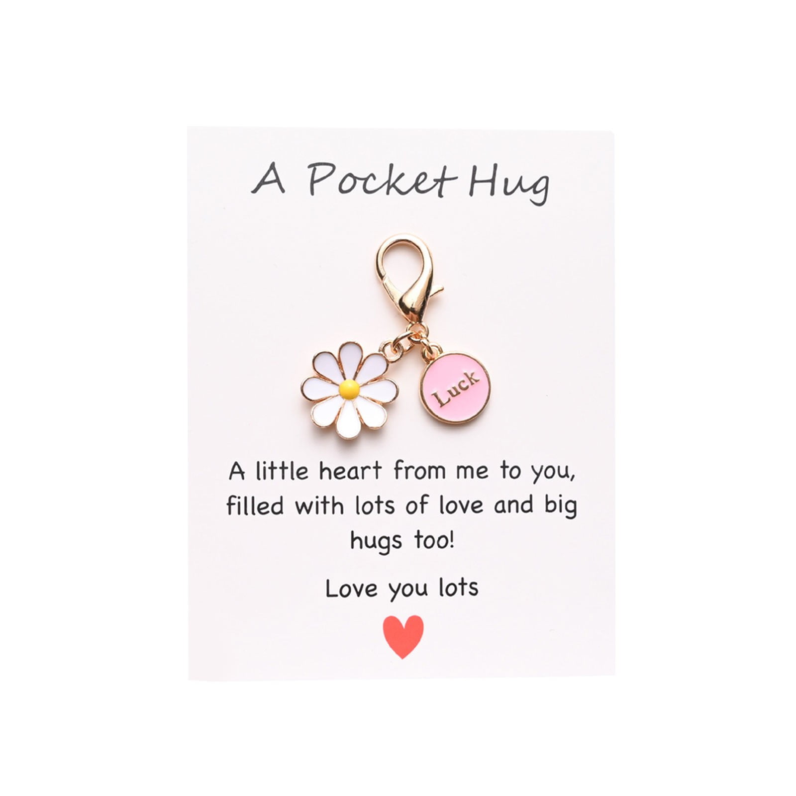 Miyuadkai Pocket Hug Greeting Card Luck Daisy Keychain, Pocket Hug Cute ...