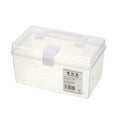 thumbnail image 1 of Miyuadkai Portable Clear Plastic Medical Kit: Home Medicine Storage Container Box with Handle and Lock – Organized Compartments for First Aid Supplies, 1 Medical Box Included, 1 of 7