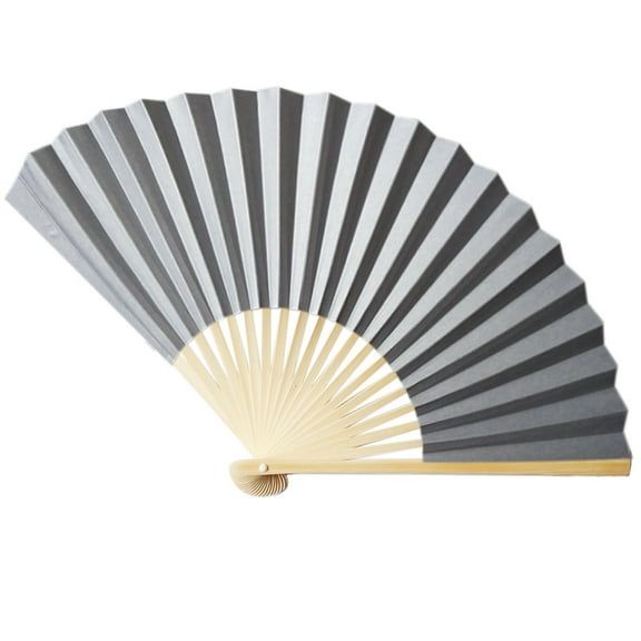 Miyuadkai Portable Fan Clearance Sales Chinese Style Hand Held Fan Bamboo Paper Folding Fan Party Wedding Decor Silver